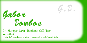 gabor dombos business card